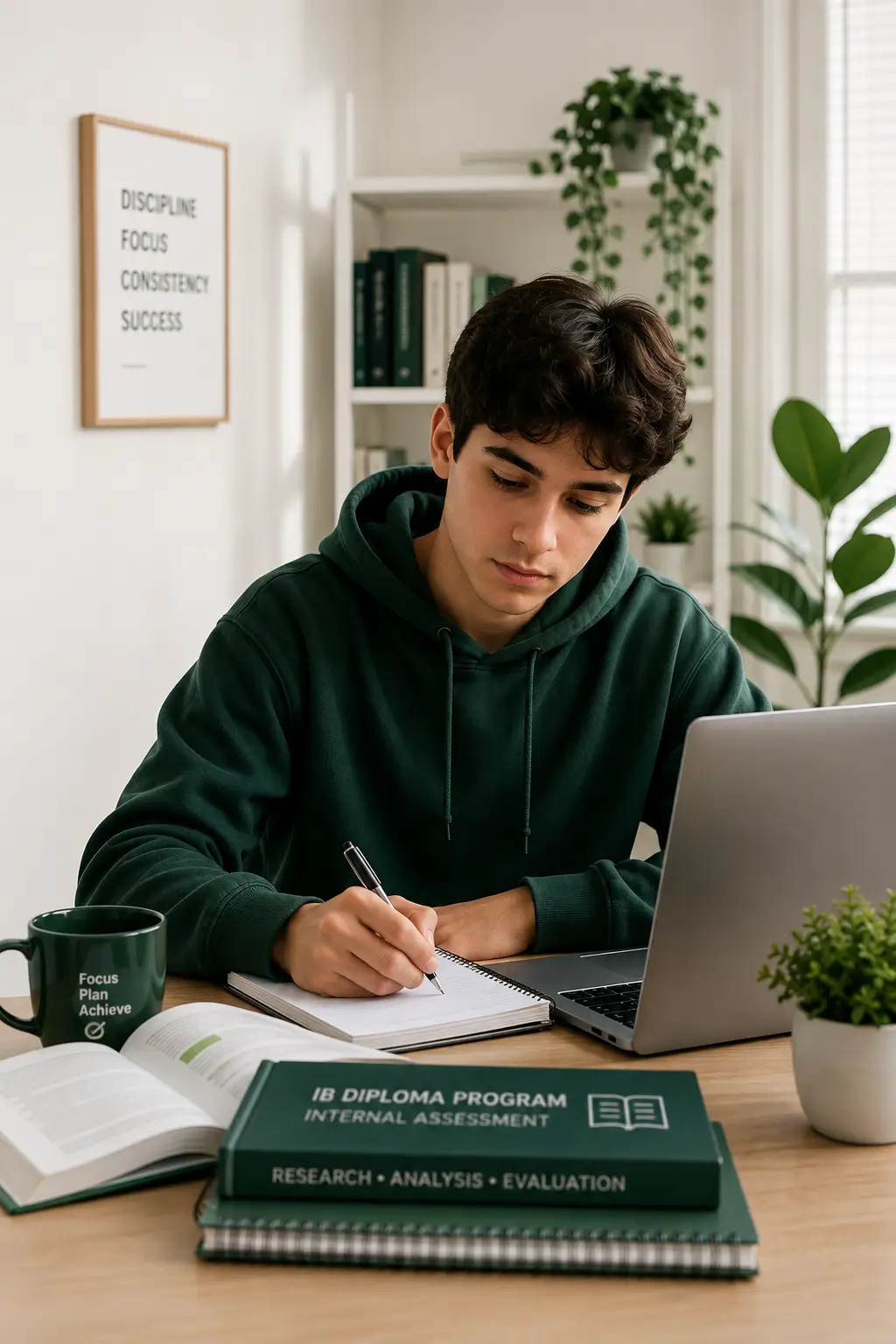 IB IA student studying online